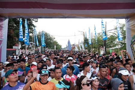 Bersama Ribuan Orang, Bupati Adnan Ikut Gowa Run 2023