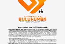 Hari Jadi 63 Tahun Bulukumba, Ini Logo dan Temanya