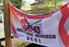 Spanduk OPM dan Underbow Jangan Coba-coba Mengusik NKRI Terpasang di Makassar, PPM Sulsel Bereaksi