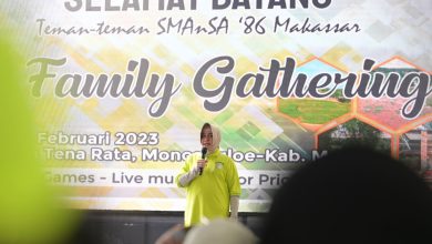 Family Gathering SMANSA 86 Makassar, Indira Yusuf Ismail Ajak Alumni Bantu Warga Terdampak Banjir