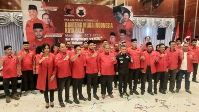Pengurus Banteng Muda Indonesia Palu Dilantik, Ini Pesan Wali Kota Hadi