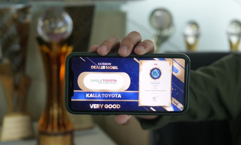 Kalla Toyota Sukses Menjadi Brand Penerima Award Untuk Kategori Dealer Mobil