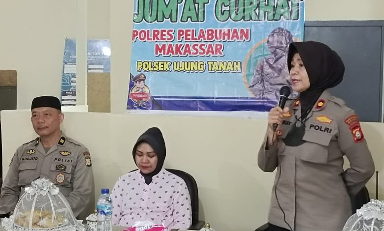 Jumat Curhat, Kapolsek Ujung Tanah Kompol Andriyani Lilikay Tatap Muka dengan Warga Tamalabba