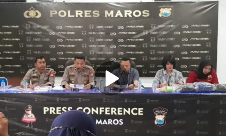 Polres Maros Beberkan Tiga Kasus Tindak Pidana, Salah Satunya Kasus Persetubuhan