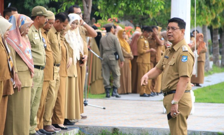 Terlambat dan Tidak Hadir Pekan Lalu, Peserta Apel Bikin Barisan Tersendiri