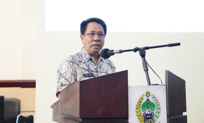 Penjabat Sekertaris Daerah (Sekda) Provinsi Sulsel, Andi Aslam Patonangi, membuka Rapat Koordinasi Pengawasan Dewan Pengurus Wilayah (DPW) Asosiasi Auditor Intern Pemerintah Indonesia (AAIPI) Sulsel 2023.