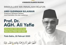 Gubernur Andi Sudirman Sampaikan Belasungkawa Meninggalnya Mantan Ketua MUI KH Ali Yafie