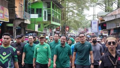 50 Tahun PPP, Andi Sudirman Jalan Sehat Bersama Mardiono dan Sandiaga Uno di Malino