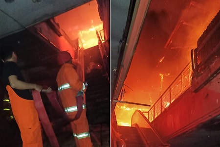 Kebakaran di Pasar Terong, 24 Los Ludes Dilalap Si Jago Merah