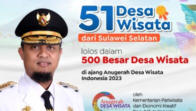 51 Desa Wisata Sulsel Masuk 500 Besar Anugerah Desa Wisata Indonesia Kemenparekraf