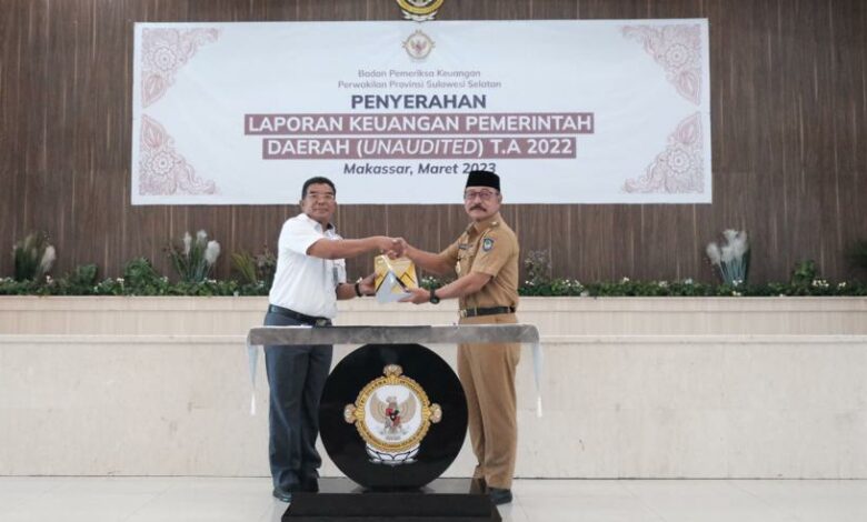Serahkan LKPD Unaudited 2022, Wabup Gowa Optimis Raih WTP Ke-11 Kalinya
