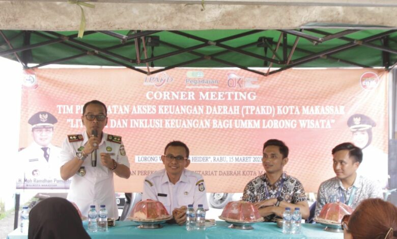 Tim Percepatan Akses Keuangan Daerah (TPAKD) Kota Makassar menggelar literasi keuangan di Lorong Wisata “Den Helder”, Kelurahan Maricayya, Kecamatan Makassar, Rabu (15/3/2023).
