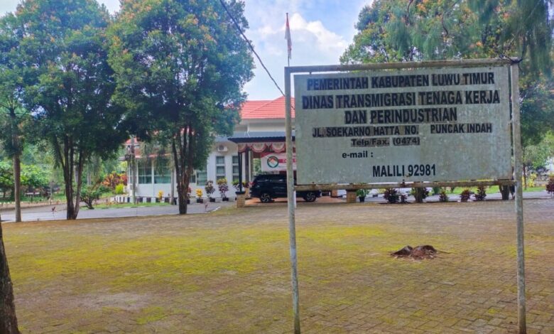 Kantor Dinas Tenaga Kerja dan Transmigrasi (Disnakertrans) Luwu Timur