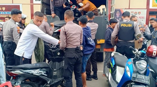 Diduga Hendak Balap Liar, Puluhan Kendaraan Roda Dua Disita Polisi di Gowa