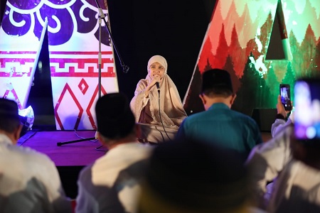 Hafizah Cilik Difabel Lantunkan Ayat Suci Al-Quran pada GMSSB Pemkot Makassar