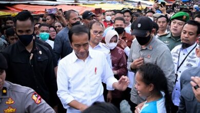 Bersama Danny Pomanto, Indira Dampingi Jokowi Blusukan di Pasar Terong Makassar