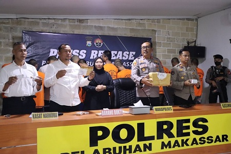 Operasi Antik Lipu 2023, Satresnarkoba Polres Pelabuhan Makassar Tangkap 7 Pengedar dan 25 Pengguna Narkotika