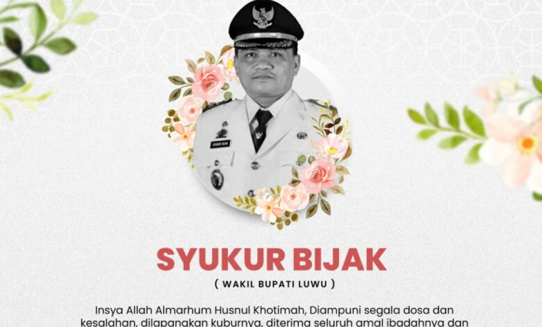 Danny Pomanto Pemkot dan Masyarakat Makassar Berduka Atas Meninggalnya Wakil Bupati Luwu