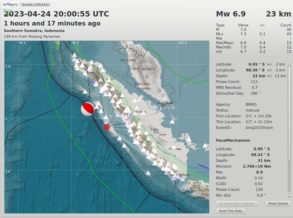 Gempabumi M7.3 Kabupaten Kepulauan Mentawai, Berpotensi Tsunami