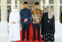 Halal Bihalal Gubernur Sulsel, Taufan Pawe Hadir Bersama Istri