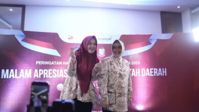 Puncak Peringatan Otda ke 27, Ketua TP PKK Kota Makassar Hadiri Malam Apresiasi Kinerja Pemda