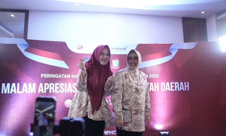 Puncak Peringatan Otda ke 27, Ketua TP PKK Kota Makassar Hadiri Malam Apresiasi Kinerja Pemda