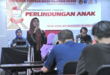 Anggota DPRD Kota Makassar, Budi Hastuti menggelar Sosialisasi Peraturan Daerah (Perda) nomor 5 tahun 2018 tentang Perlindungan Anak, di Hotel Royal Bay Makassar, Rabu (5/4/2023).