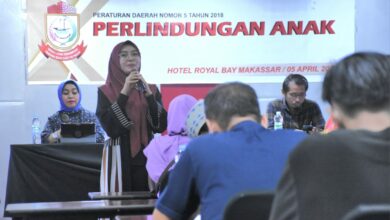 Anggota DPRD Kota Makassar, Budi Hastuti menggelar Sosialisasi Peraturan Daerah (Perda) nomor 5 tahun 2018 tentang Perlindungan Anak, di Hotel Royal Bay Makassar, Rabu (5/4/2023).