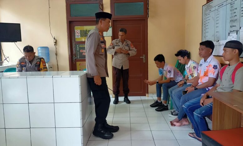 Razia Konvoi Anak Sekolah, Polsek Bontomarannu Amankan 4 Pelajar