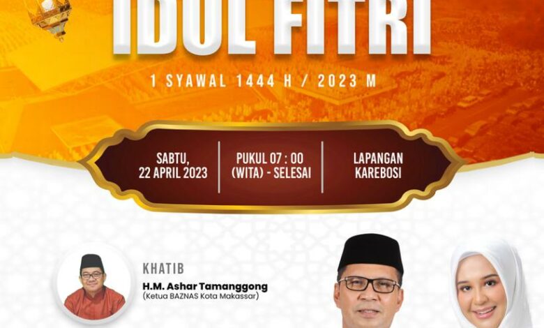 Salat Ied Pemkot Makassar Dipusatkan di Lapangan Karebosi
