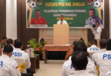 Ketua Asprov PSSI Sulteng Hadianto Rasyid Lantik Pengurus Askab PSSI Banggai