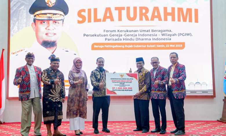 Forum Kerukunan Umat Beragama Sulsel Dapat Hibah Rp1 Miliar Diserahkan Gubernur Andi Sudirman