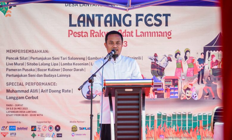Buka Pesta Rakyat Adat Lammang, Gubernur Andi Sudirman: Antusias UMKM, Geliatkan Ekonomi