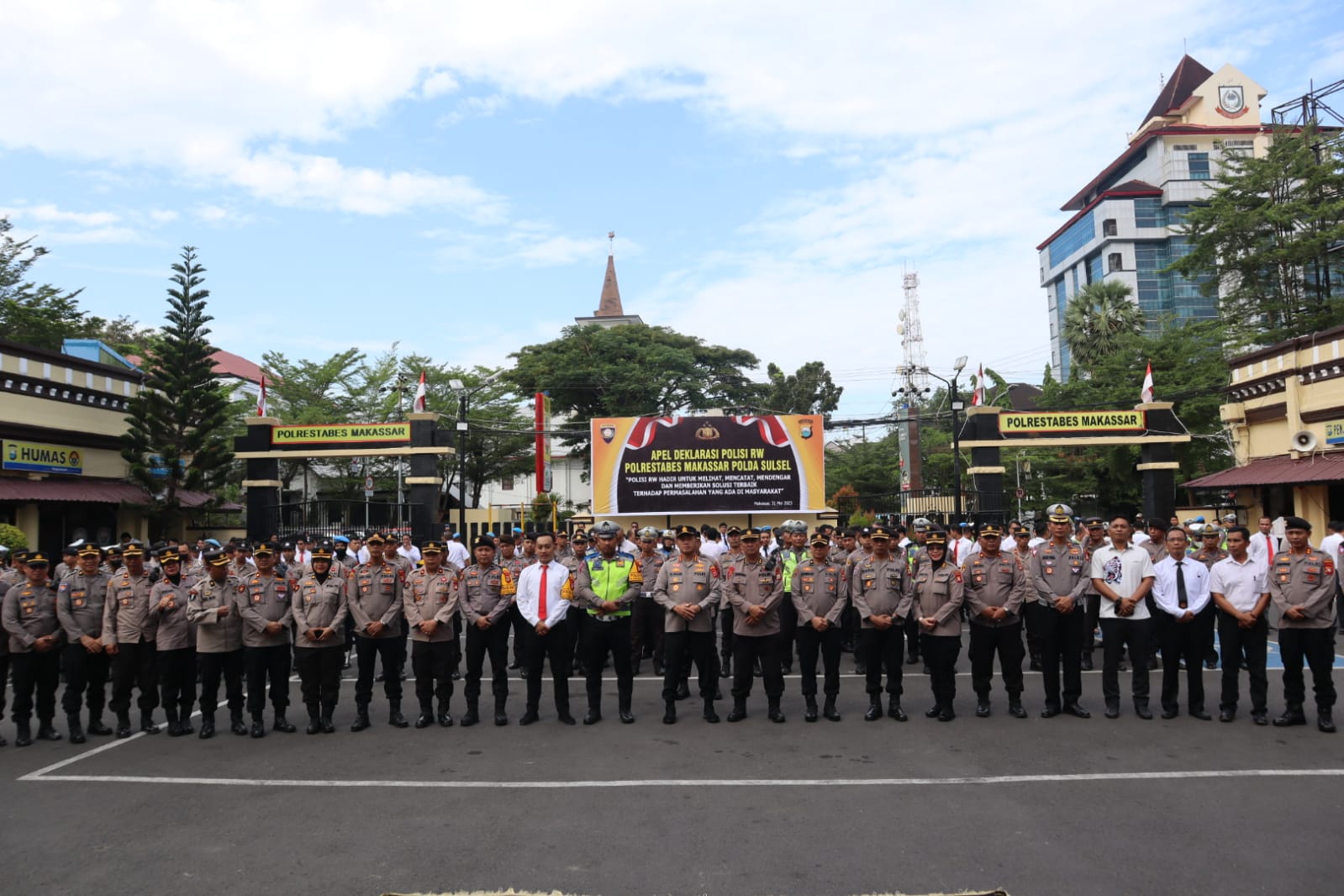 Resmi Dibentuk, Polrestabes Makassar Apel Deklarasi Polisi RW