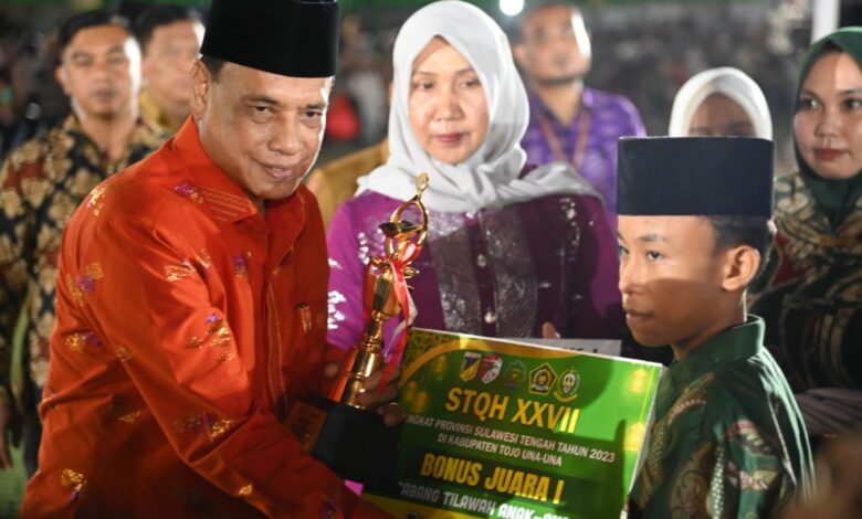 STQH ke-27 Tingkat Provinsi Sulawesi Tengah Resmi Ditutup, Tuan Rumah Sabet Juara Umum