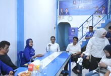 Sahruddin Said resmi menyerahkan berkas pendaftaran sebagai calon legislatif (caleg) ke Sekretariat PAN Makassar, Rabu (10/5/2023).