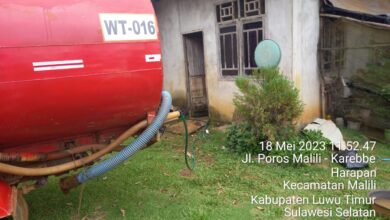 Manajemen PT Citra Lampia Mandiri (CLM), kembali menyalurkan bantuan air bersih untuk warga di dusun Mekarti, Desa Harapan, Kecamatan Malili, Luwu Timur.