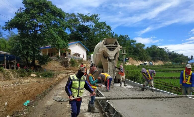 Pemprov Lanjutkan Penanganan Ruas Minasatene di Pangkep, Progres Pengecoran Beton