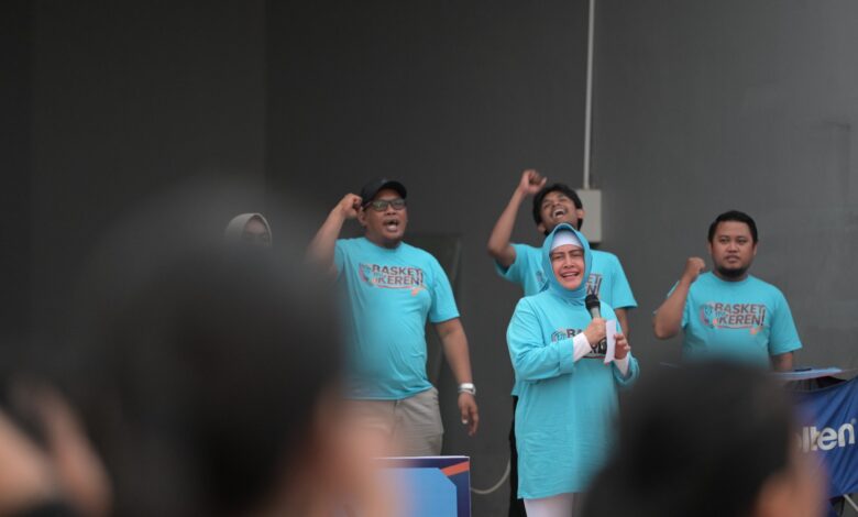 Buka Turnamen Basket 3X3 SMP-SMA Kota Makassar, Indira Yusuf Ismail Bakar Semangat Peserta
