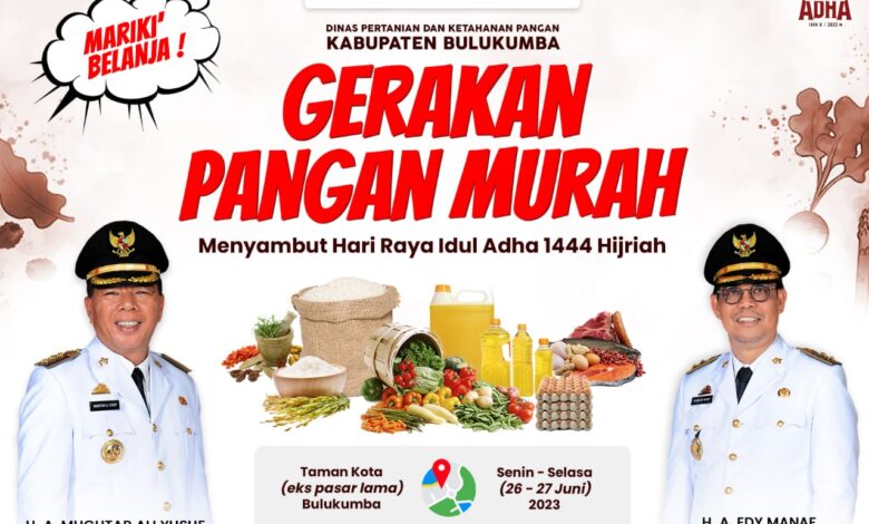 Jaga Stabilitas Harga, Digelar Gerakan Pangan Murah di Bulukumba