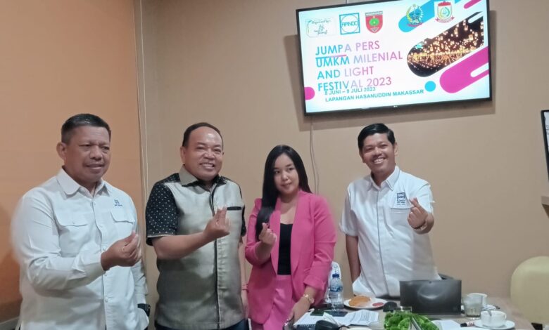 Pesta Lampu dan UMKM Millenial di gelar di lapangan Hasanuddin Makassar 8 Juni – 9 Juli 2023