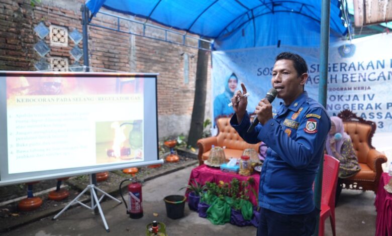 Pokja IV TP PKK Kota Makassar Sosialisasi Gerakan Keluarga Gagah Bencana 15 Kecamatan