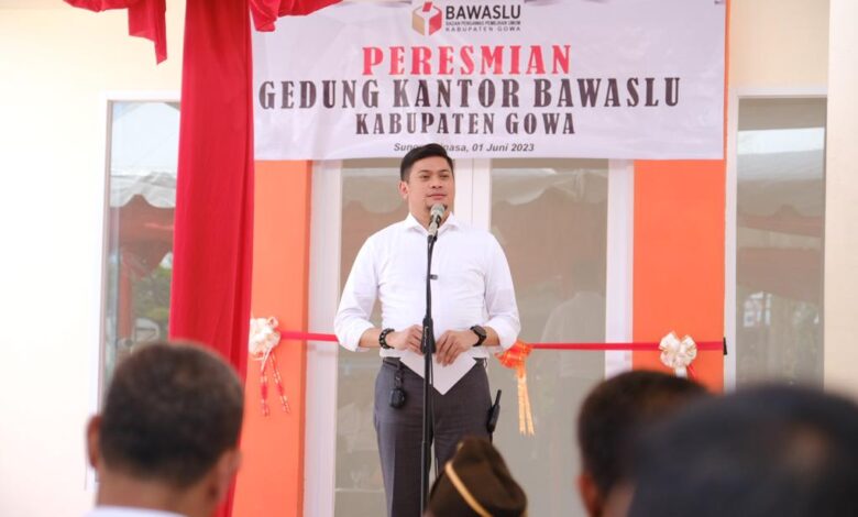Resmikan Kantor Baru Bawaslu, Bupati Gowa Minta Koordinasi Antar Penyelenggara Pemilu Semakin Baik
