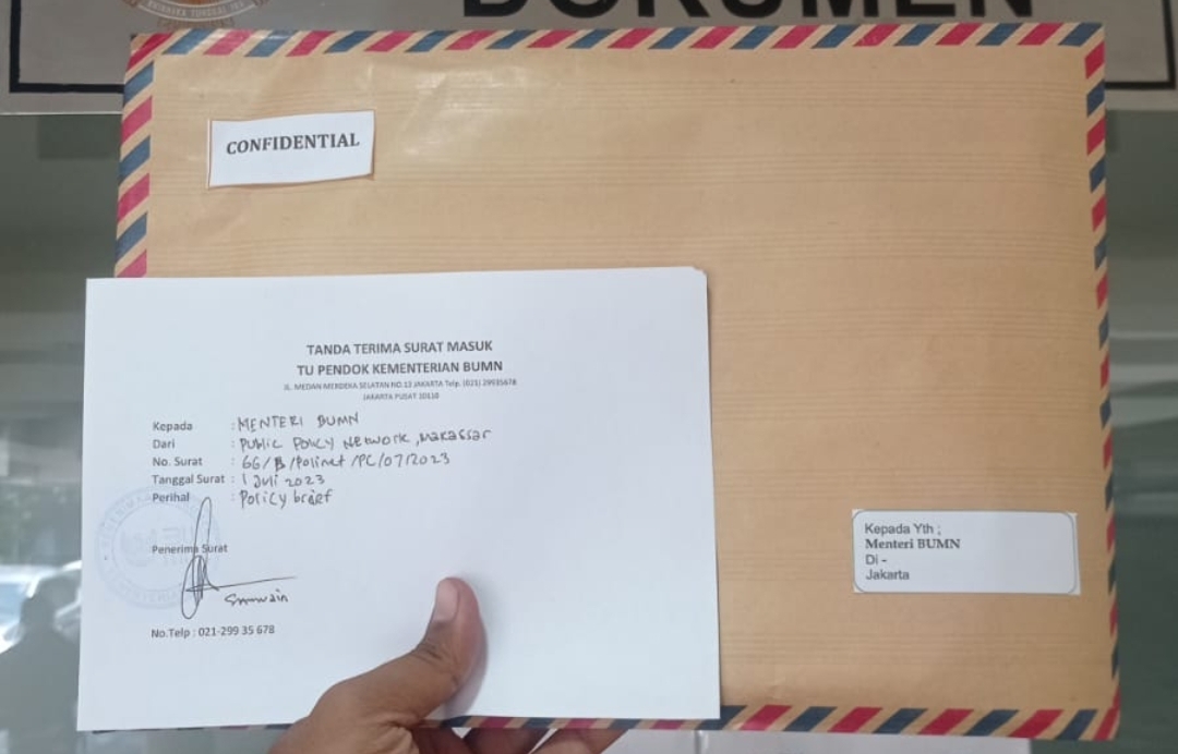 Polinet Serahkan Policy Brief Bahaya Depo Pertamina Makassar ke Sejumlah Kementerian