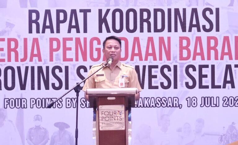 Pj Sekprov Sulsel Buka Rakor Unit Kerja Pengadaan Barang Jasa