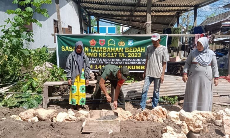 Pondasi RTLH TMMD ke-117 Tahun 2023 Kodim 1411BLK Mulai Dikerja