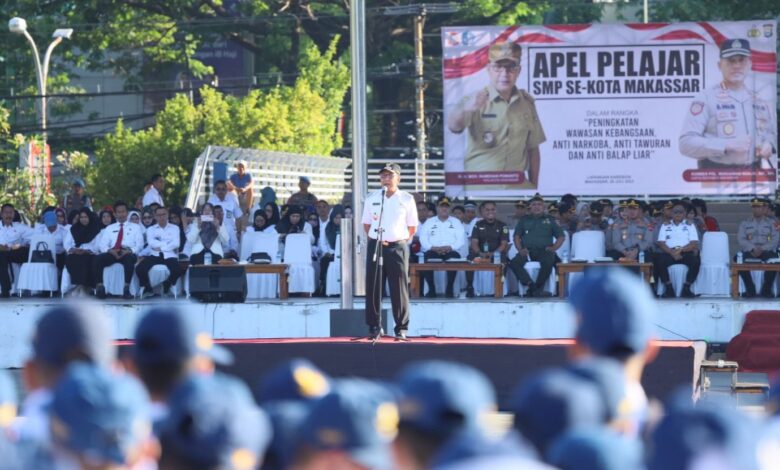 Apel Pelajar SMP se-Kota Makassar, Danny Pomanto Ajak Perangi Narkoba Hingga Hoax