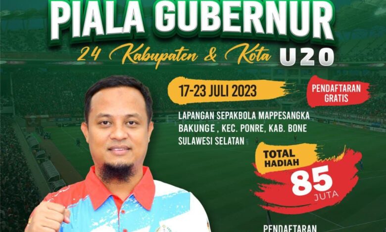 Total Hadiah Rp85 Juta, Dispora Sulsel Gelar Kejuaraan Sepak Bola Piala Gubernur U20