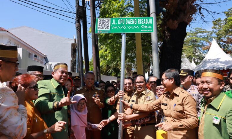Danny Pomanto Resmikan Pergantian Nama Jalan Cendrawasih Jadi Opu Daeng Risaju