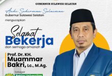 Gubernur Andi Sudirman Beri Ucapan Selamat Atas Pelantikan Rektor UIM Prof KH Muammar Muhammad Bakry